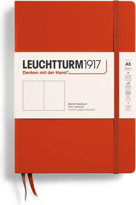 Leuchtturm 1917 Bilježnica glatka A5 251 stranica 80 g/m² s tvrdim uvezom tamnonarančasta