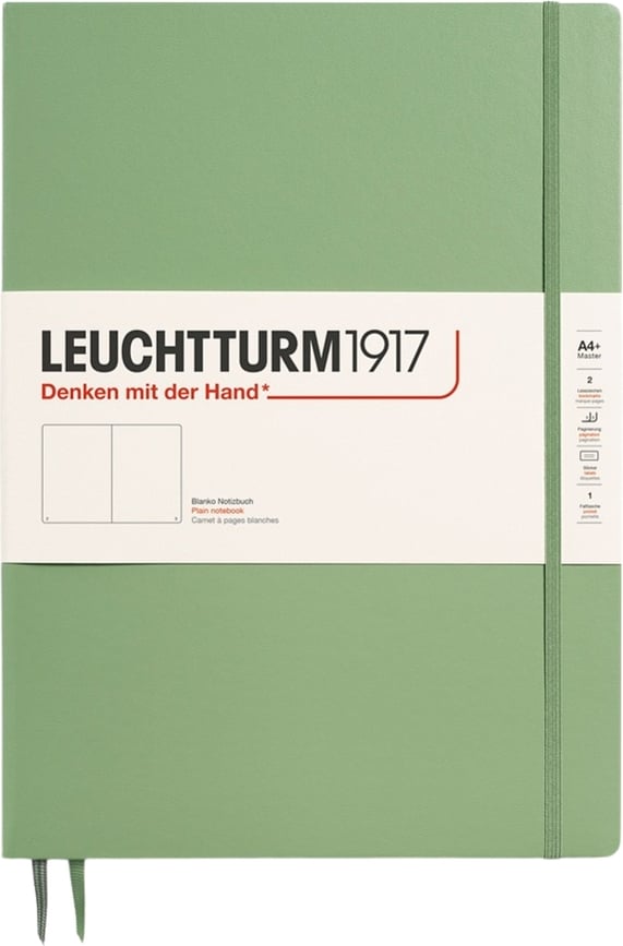 Leuchtturm 1917 Bilježnica glatka tvrdi uvez A4+ 123 stranice 100 g/m² zelena kadulja