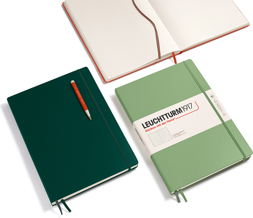 Leuchtturm 1917 Bilježnica tvrdi uvez na crte A4+ 235 stranica 100 g/m² narančasta