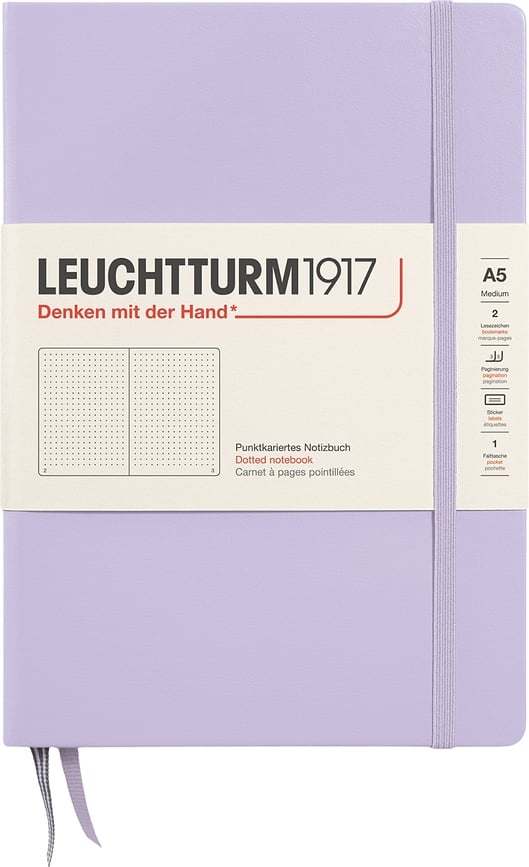 Leuchtturm 1917 Bilježnica točkasta A5 tvrdi uvez lila 251 stranica 80 g/m²