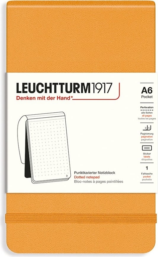Leuchtturm 1917 Bilježnica tvrdi uvez s točkicama A6 narančasta 184 stranice 80 g/m²