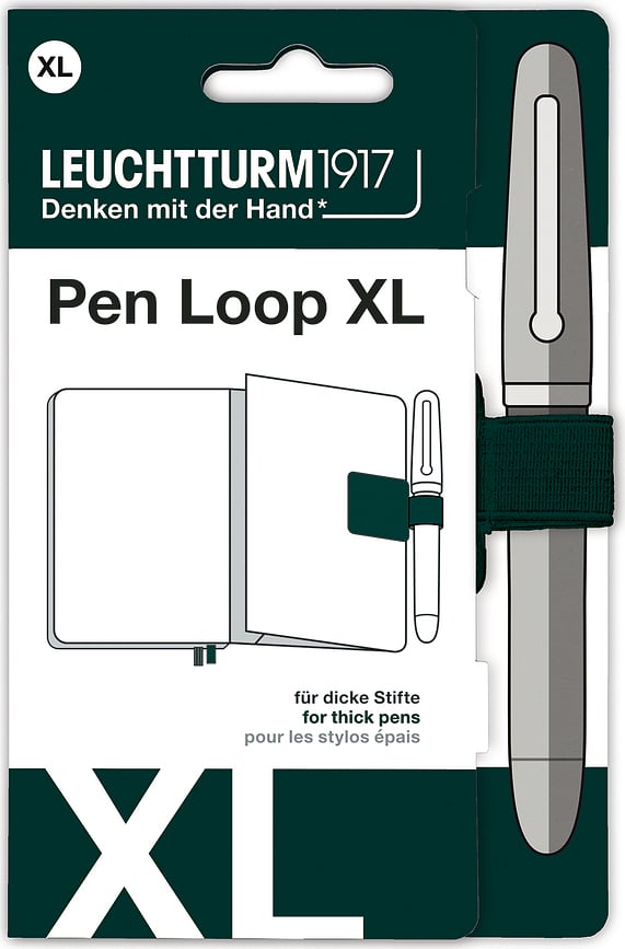 Leuchtturm 1917 Boucle pour Stylo autocollante XL, vert forêt