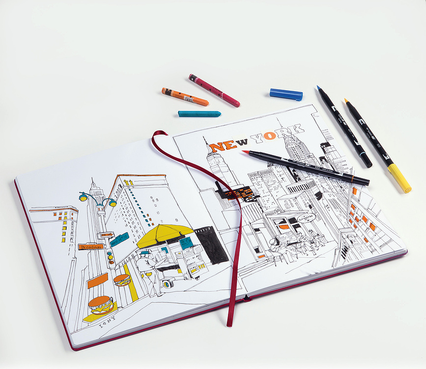 Leuchtturm 1917 Carnet de Croquis à couverture rigide, A5, 112 pages, 150 g/m², noir