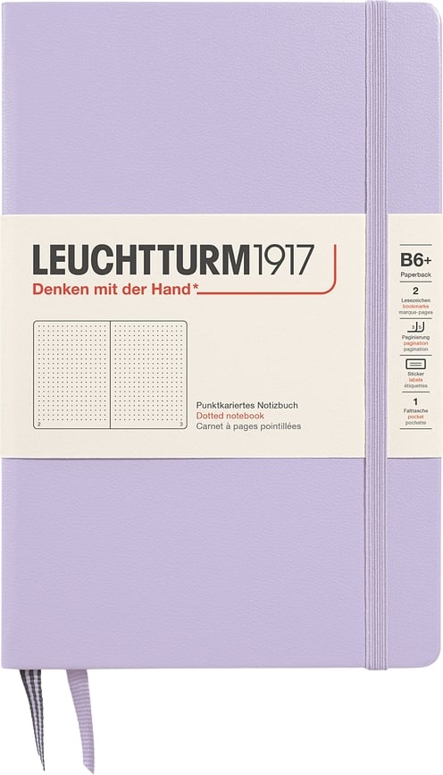 Leuchtturm 1917 Carnet à points à couverture rigide, B6+, 219 pages, lilas, 80 g/m²