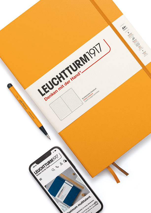 Leuchtturm 1917 Carnet A4+ à points, couverture rigide, 235 pages, 100 g/m², noir