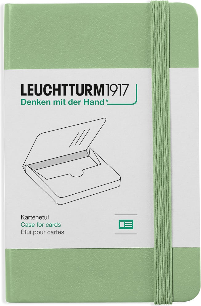 Leuchtturm 1917 Kartenetui, salbeigrün