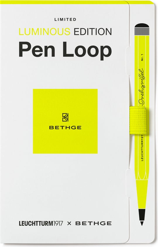 Leuchtturm 1917 Luminous Selbstklebende Stiftschlaufe, neongelb