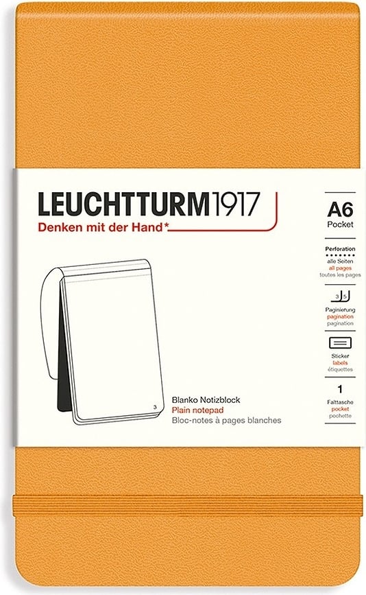 Leuchtturm 1917 Notes tvrdi uvez glatki A6 narančasti 184 stranice 80 g/m²