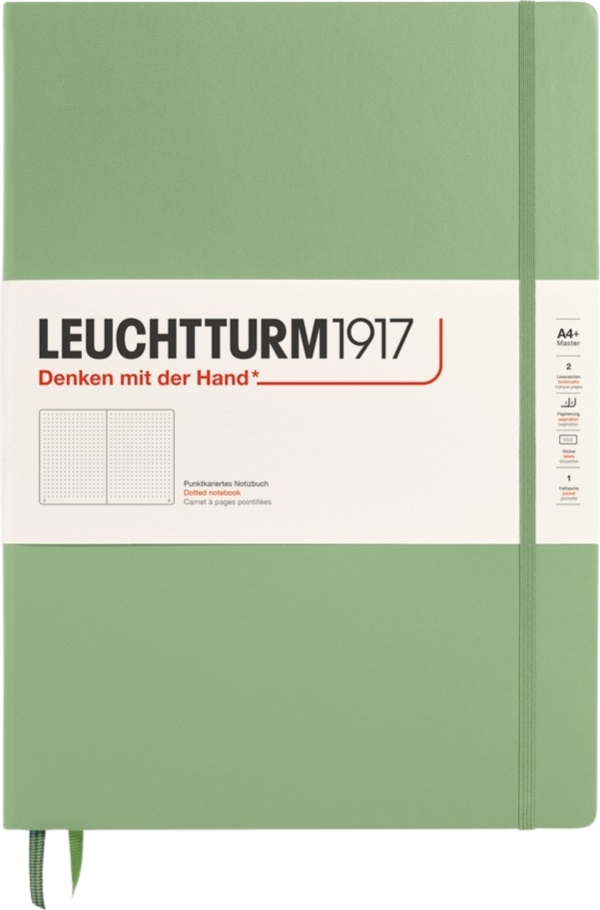 Leuchtturm 1917 Notizbuch A4+, dotted, Hardcover, 235 Seiten, salbeigrün, 100 g/m²