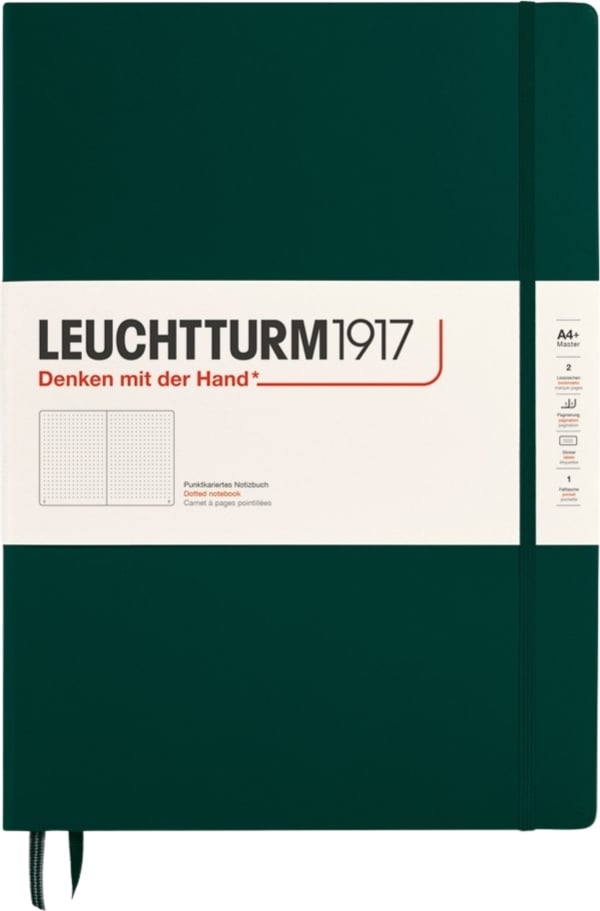 Leuchtturm 1917 Notizbuch A4+, gepunktet, Hardcover, 235 Seiten, waldgrün, 100 g/m²