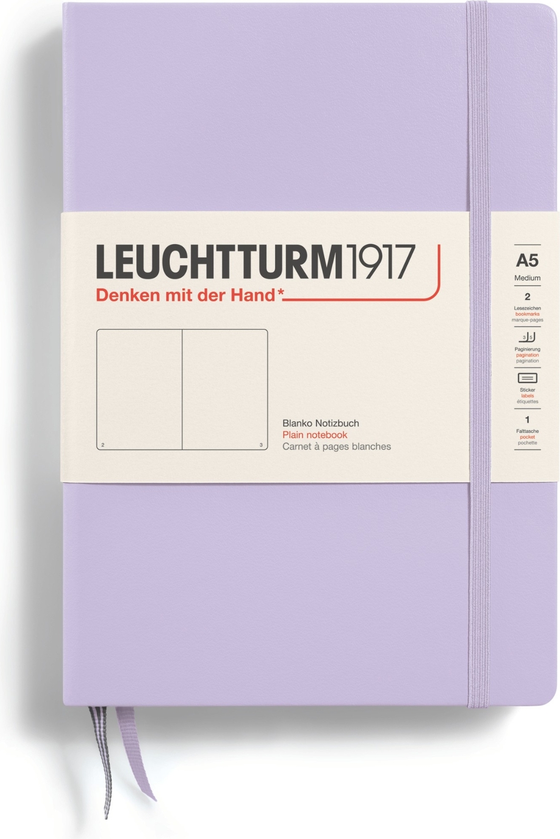 Leuchtturm 1917 Notizbuch A5, 251 Seiten, lila, 80 g/m²