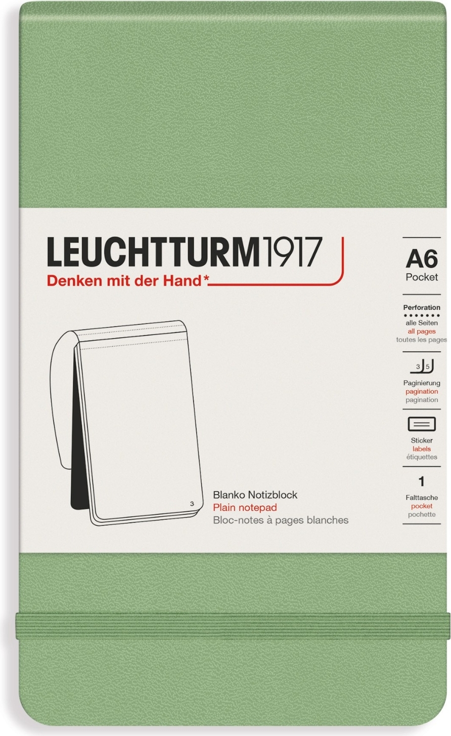 Leuchtturm 1917 Notizbuch A6, 184 Seiten, glatt, Salbeigrün, 80 g/m²