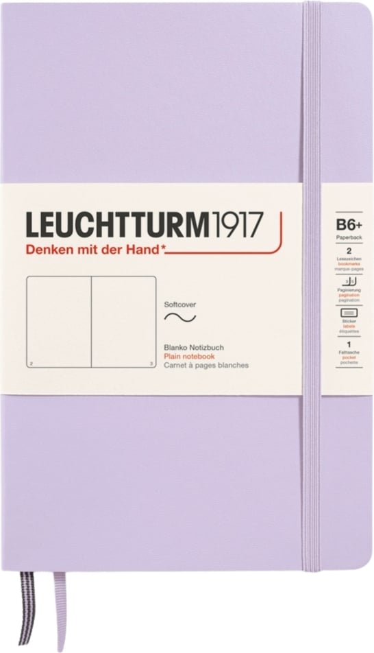 Leuchtturm 1917 Notizbuch B6+, 123 Seiten, lila, 80 g/m², Softcover, blanko