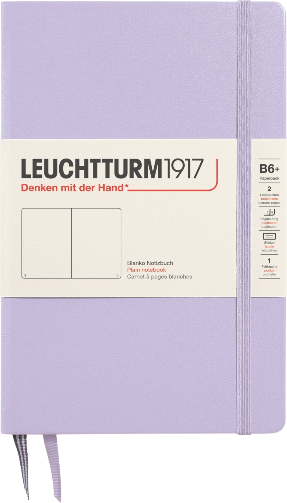 Leuchtturm 1917 Notizbuch B6+, 219 Seiten, lila, 80 g/m², blanko, Hardcover
