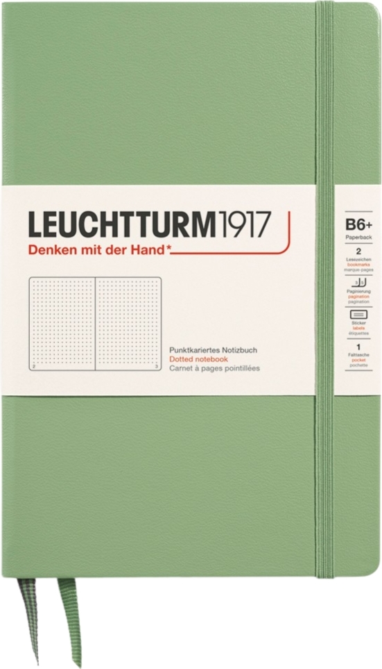 Leuchtturm 1917 Notizbuch B6+ dotted, 219 Seiten, Salbeigrün, 80 g/m²