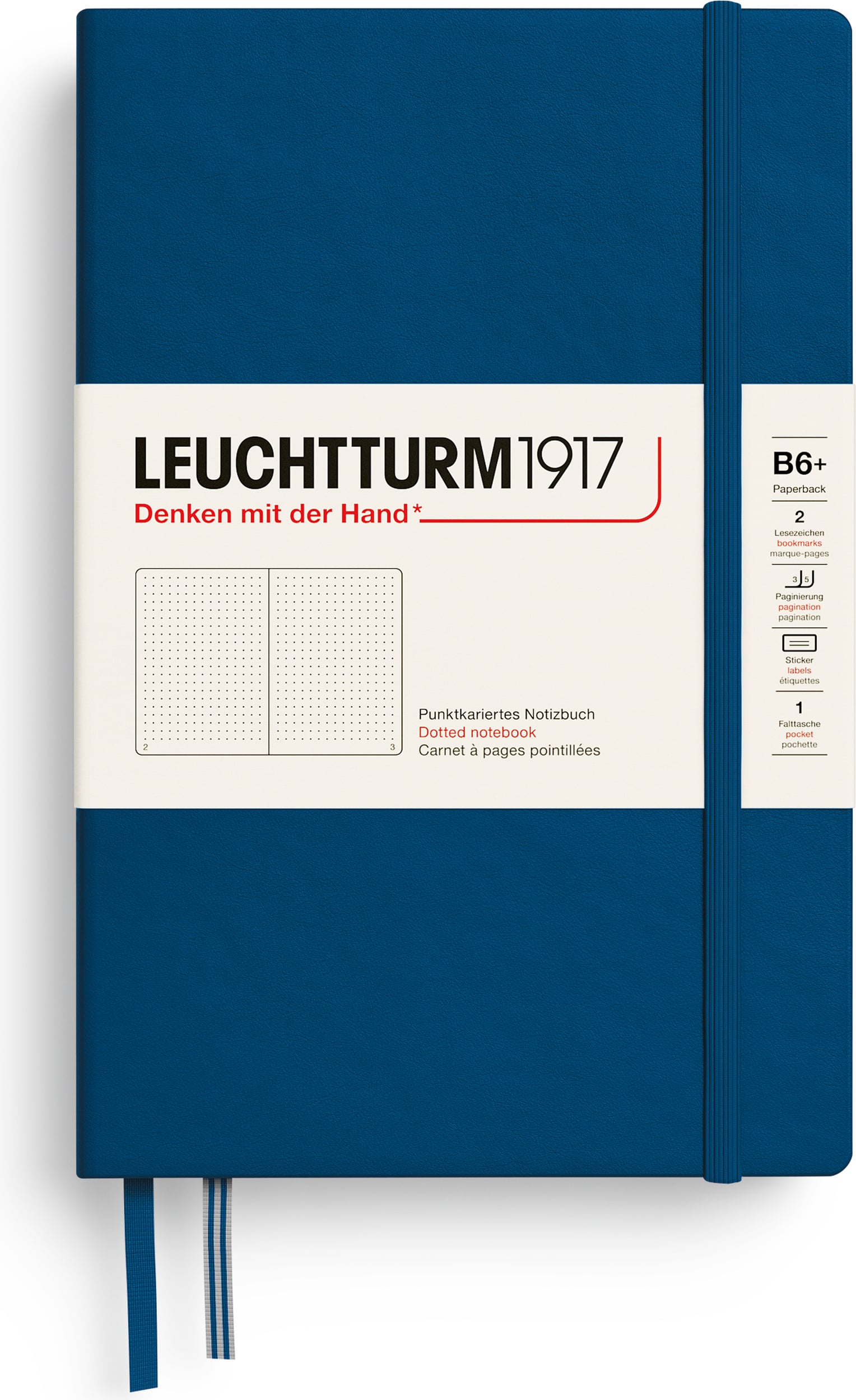 Leuchtturm 1917 Notizbuch B6+ dotted, Hardcover, 219 Seiten, Indigo, 80 g/m²