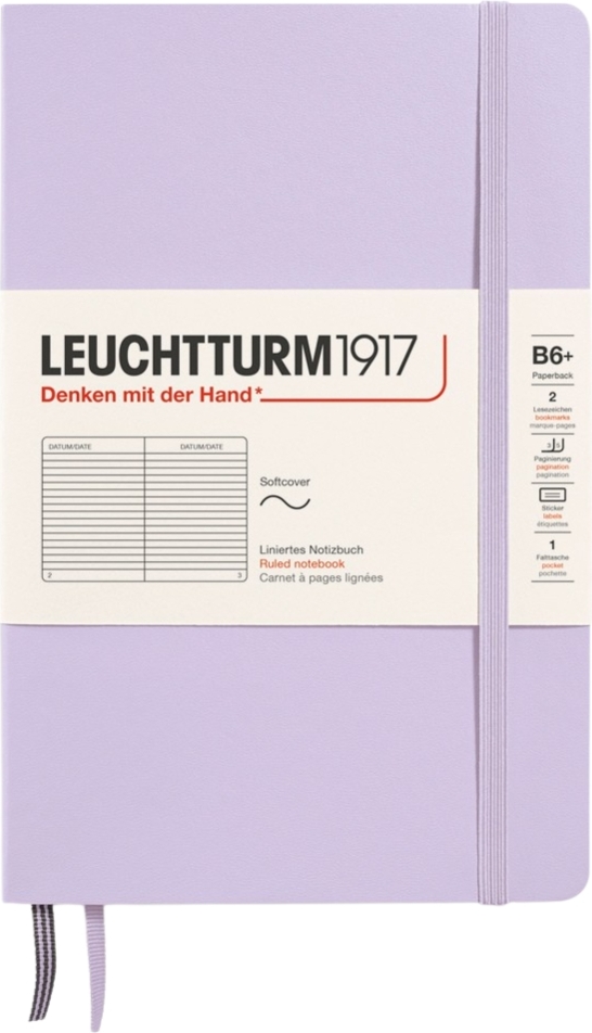 Leuchtturm 1917 Notizbuch B6+ liniert, 123 Seiten, lila, 80 g/m²
