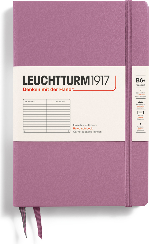 Leuchtturm 1917 Notizbuch B6+ liniert, 219 Seiten, Dusty Pink, 80 g/m²