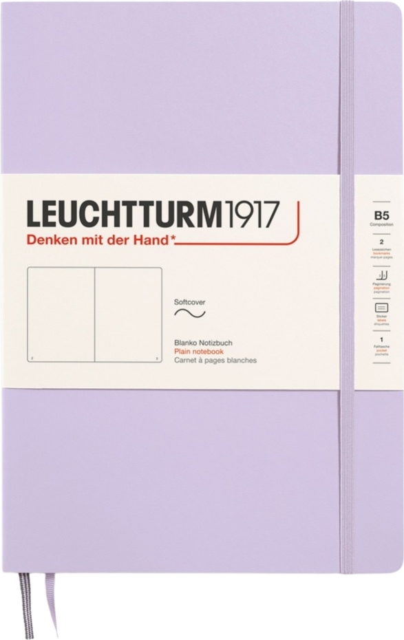 Leuchtturm 1917 Notizbuch Softcover B5, 123 Seiten, lila, 80 g/m²