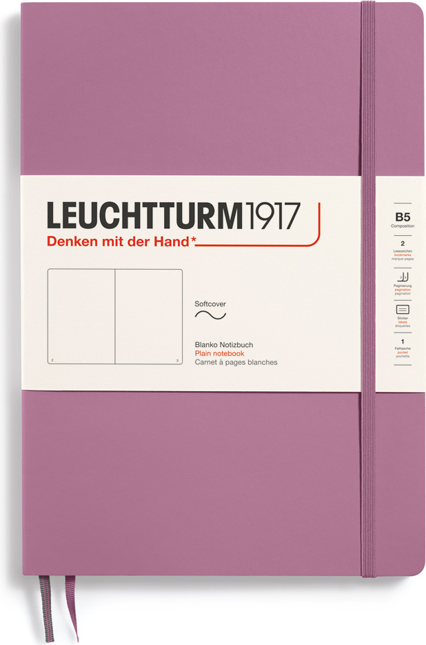 Leuchtturm 1917 Notizbuch Softcover B5, 123 Seiten, liniert, blush, 80 g/m²