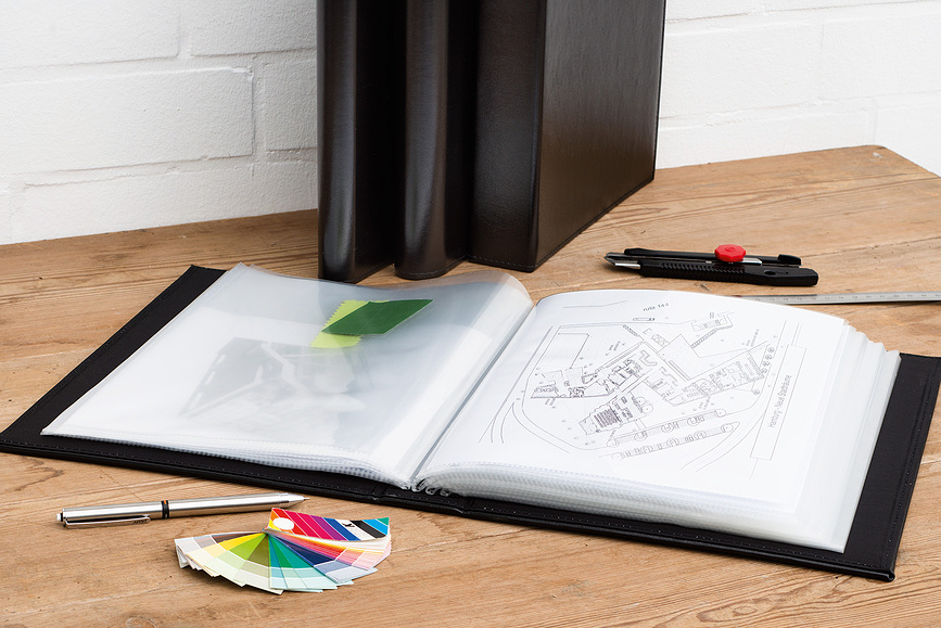 Leuchtturm 1917 Άλμπουμ για έγγραφα, A4, μαύρο, με 40 θήκες