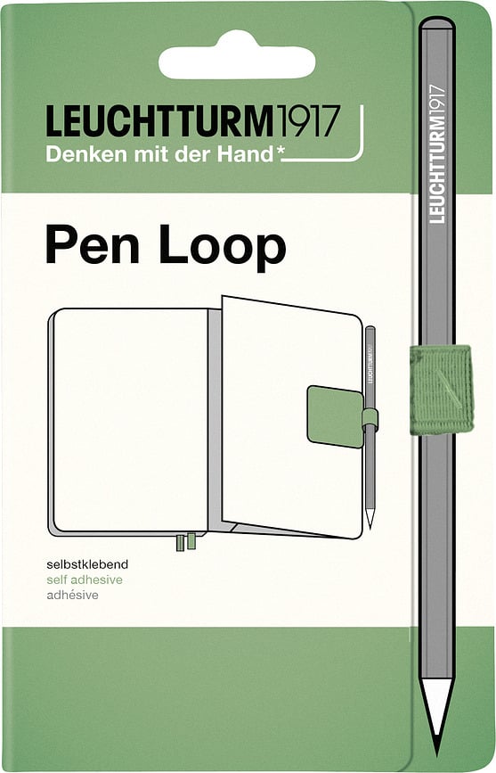 Leuchtturm 1917 Porte-Stylo autocollant, vert sauge