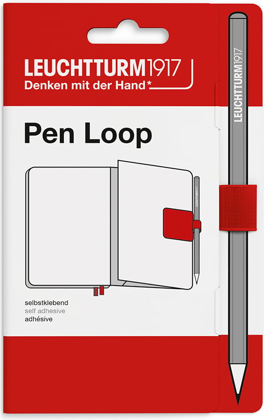 Leuchtturm 1917 selbstklebender Stifthalter, kirschrot