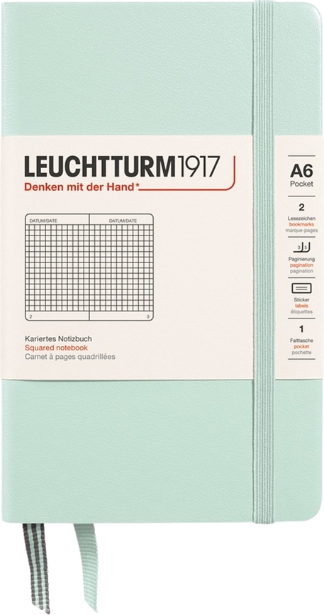 Leuchtturm 1917 Σημειωματάριο ριγέ, σκληρό εξώφυλλο, A6, δασικό πράσινο, 80 g/m², 187 σελίδες