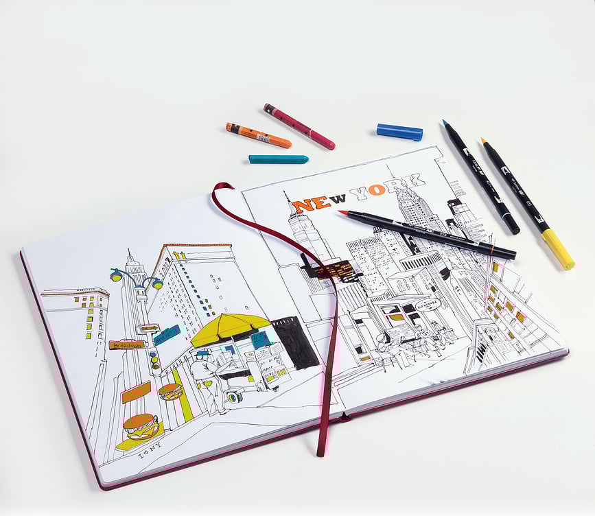 Leuchtturm 1917 Skicirka s trdimi platnicami, kvadratna, 112 strani, 150 g/m², lila