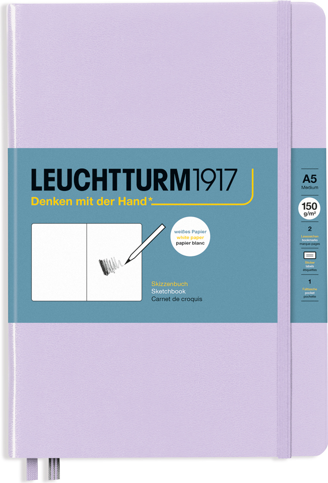 Leuchtturm 1917 Skizzenbuch Hardcover A5, 112 Seiten, 150 g/m², lila