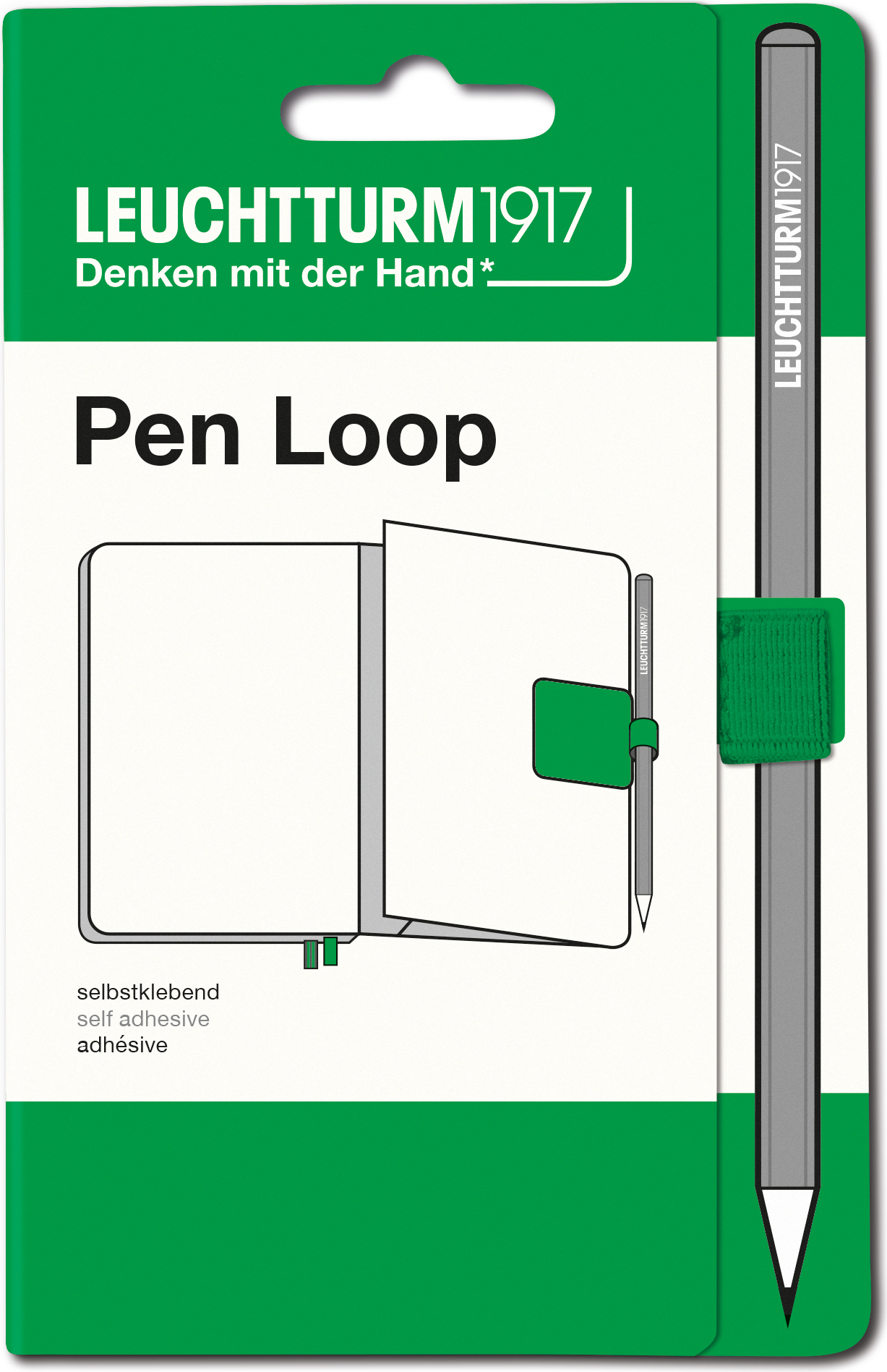 Leuchtturm 1917 Stifthalter selbstklebend, hellgrün