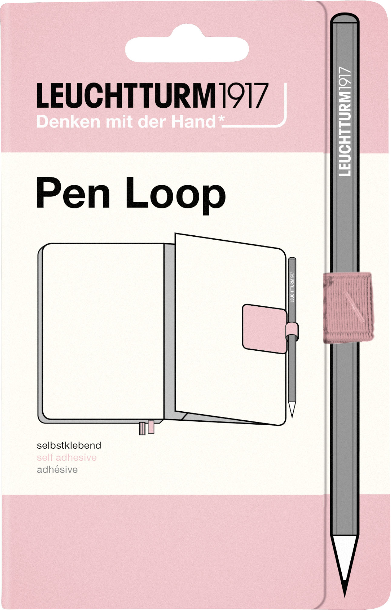 Leuchtturm 1917 Stifthalter selbstklebend, Puderrosa