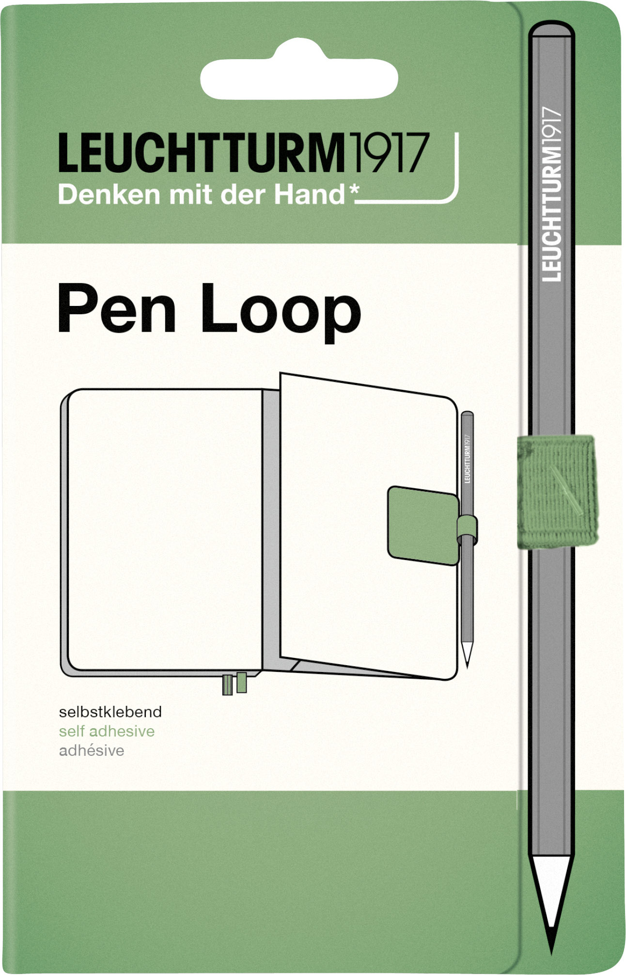 Leuchtturm 1917 Stifthalter selbstklebend, Salbeigrün