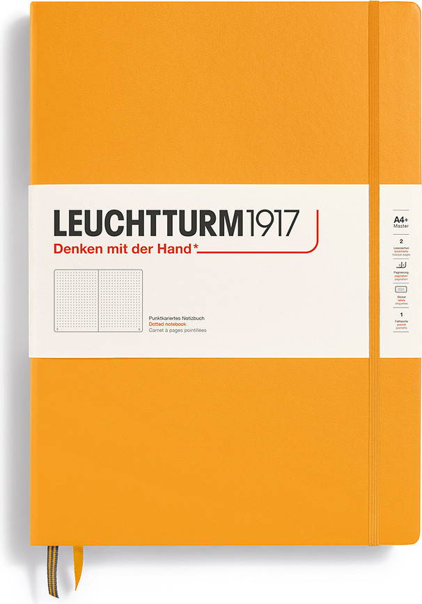 Leuchtturm 1917 тефтер на точки с твърди корици A4+, 235 страници, оранжев, 100 g/m²