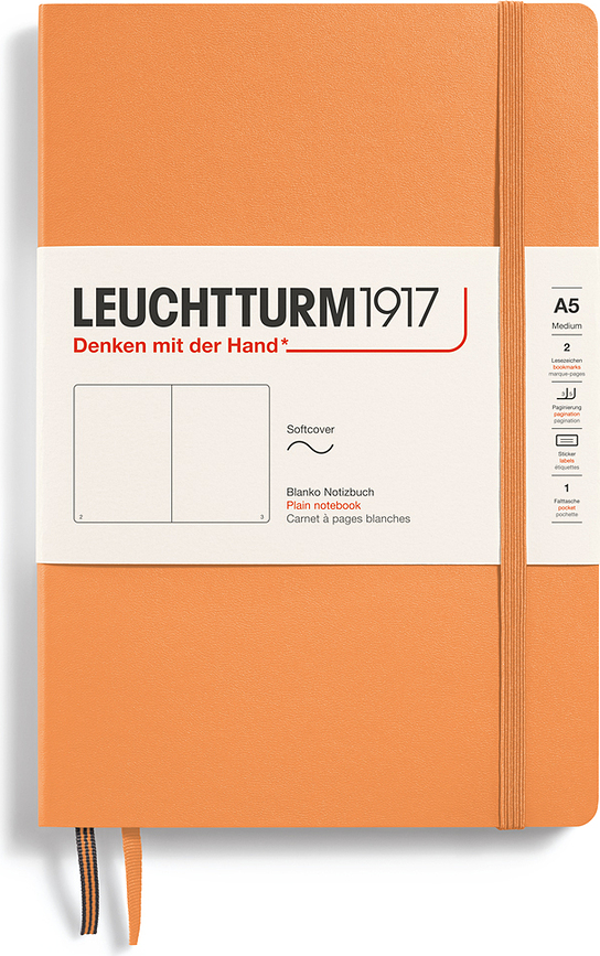 Leuchtturm 1917 Zvezek, gladek, mehak ovitek, A5, 123 strani, 80 g/m²