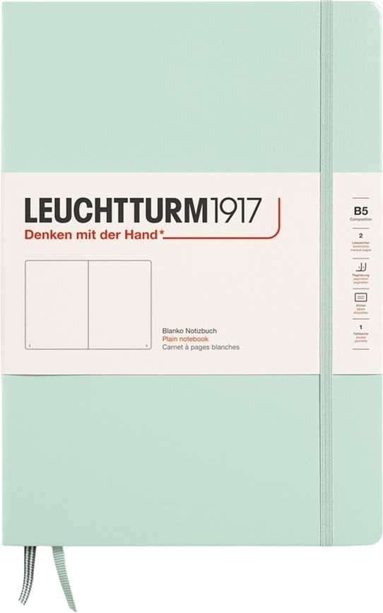 Leuchtturm 1917 Zvezek, gladek, trda vezava, B5, 219 strani, mint, 80 g/m²