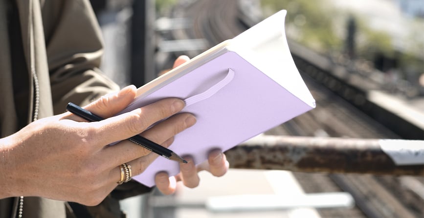 Leuchtturm 1917 Zvezek v trdi vezavi, karirast, B6+, 219 strani, črn, 80 g/m²