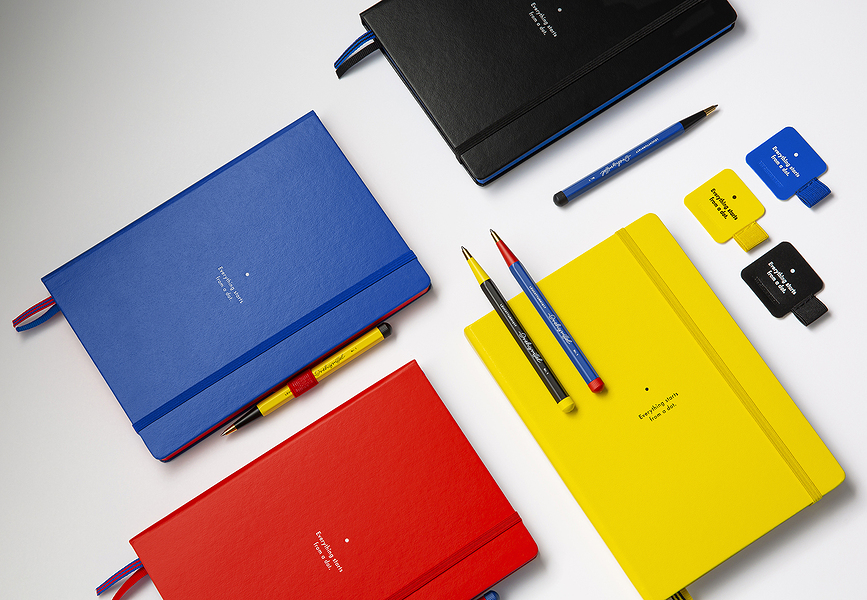 Sujetabolígrafos adhesivo Leuchtturm 1917 Bauhaus, negro