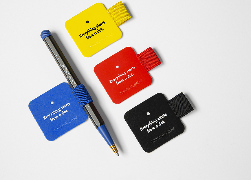 Sujetabolígrafos adhesivo Leuchtturm 1917 Bauhaus, negro