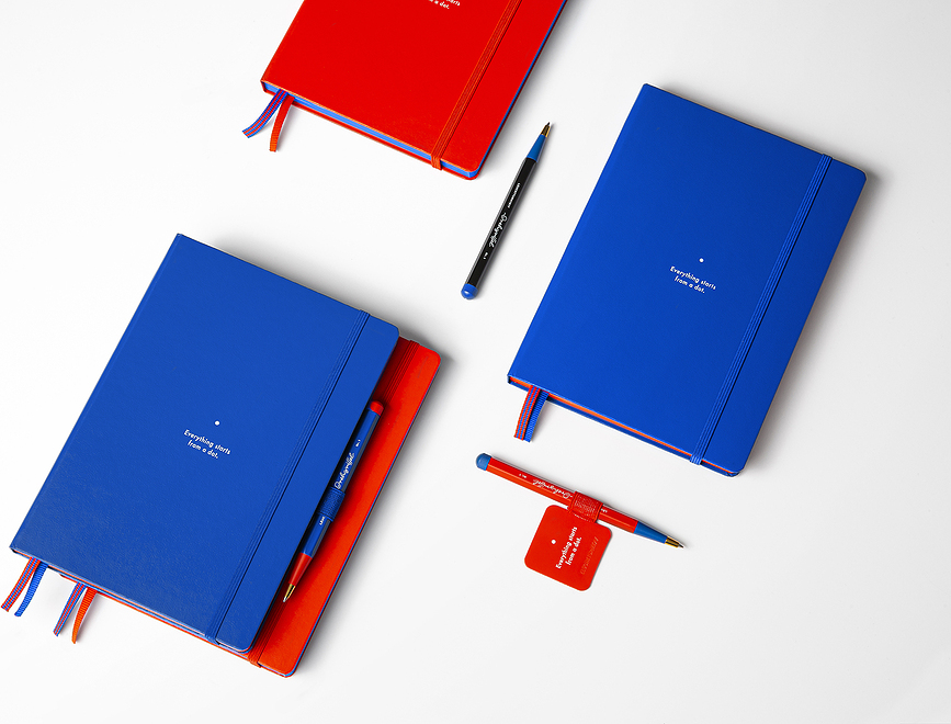 Sujetabolígrafos adhesivo Leuchtturm 1917 Bauhaus, negro