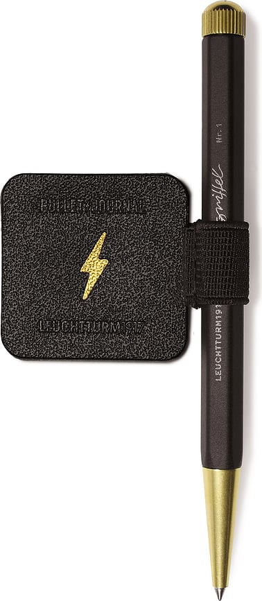 Porte-stylo autocollant pour Bullet Journal, noir