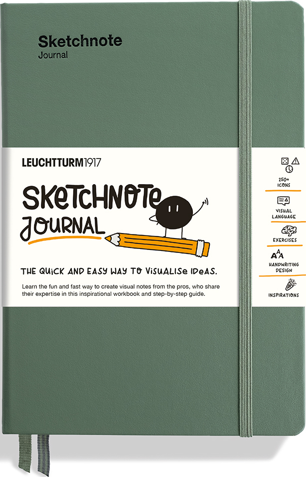 Sketchnote Journal Notizbuch A5, oliv