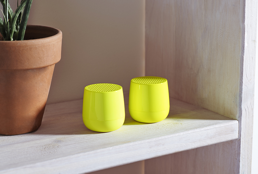 Altavoces Twin Mino+ con acabado brillante, amarillos, Pack de 2