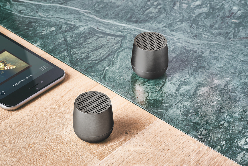 Altavoces de aluminio Twin Mino+, dorados, Pack de 2