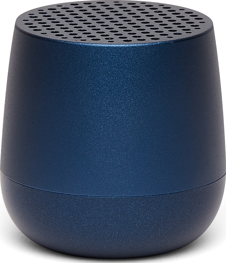 Altoparlante Mino+ blu in materiale d'alluminio