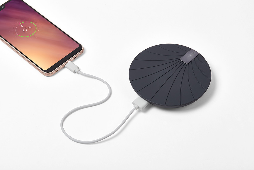 Bali Brezžični polnilnik s powerbankom, 5000 mAh, beli