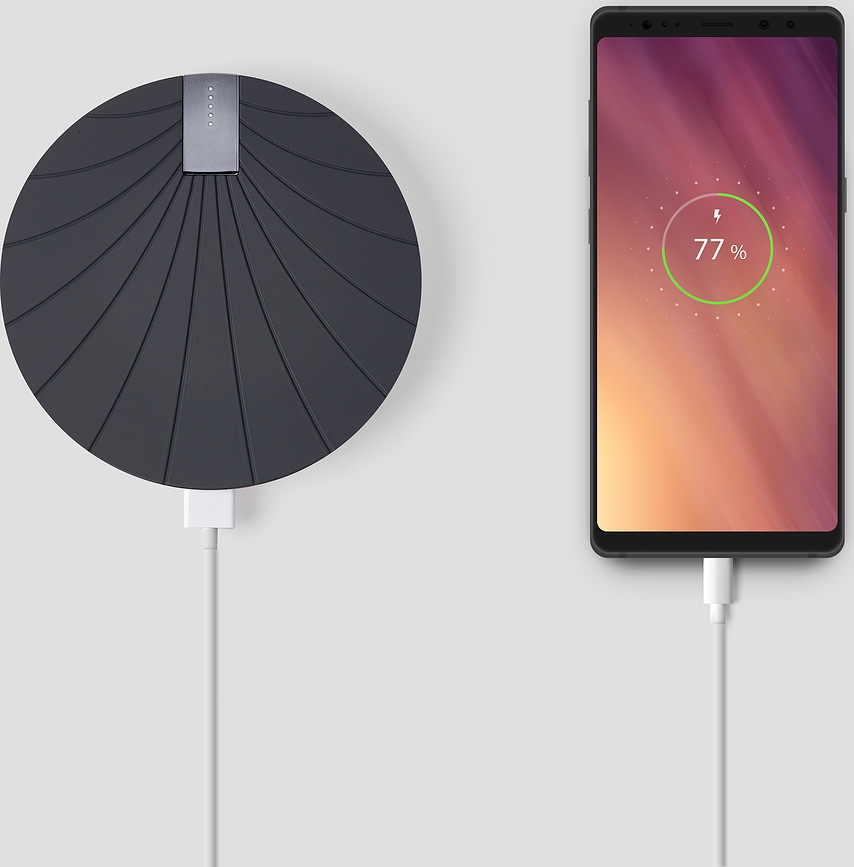 Bali Brezžični polnilnik s powerbankom, 5000 mAh, beli