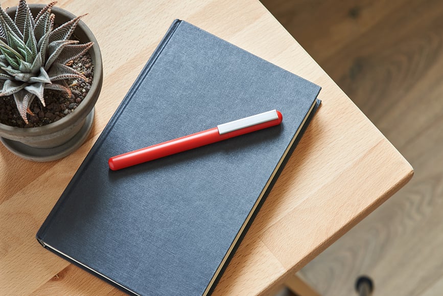 Bolígrafo C-Pen brillante, blanco, con memoria USB de 32 GB