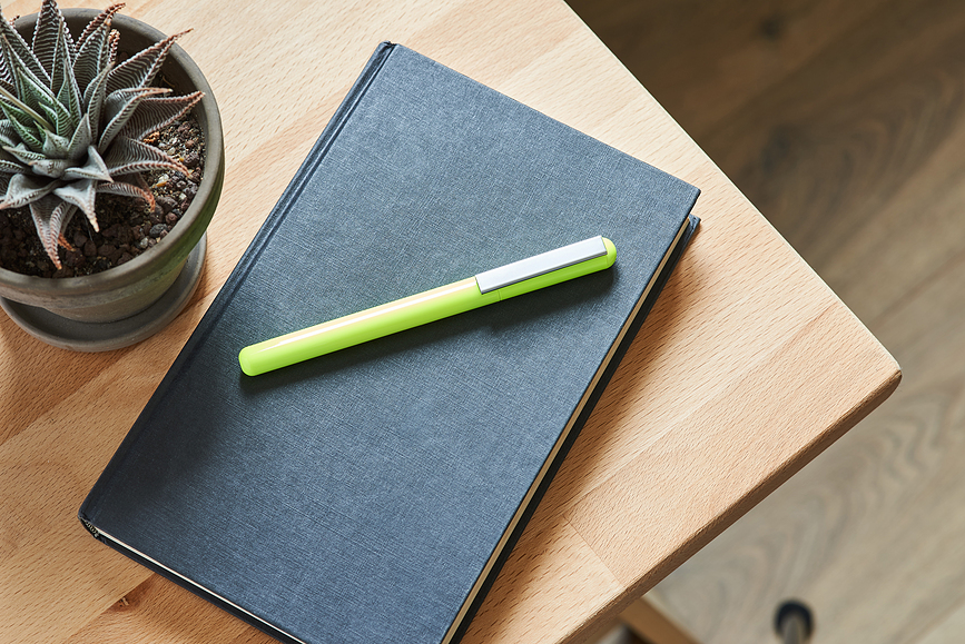 Bolígrafo C-Pen brillante, blanco, con memoria USB de 32 GB