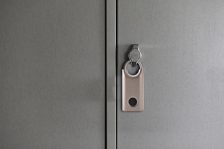 Candado de huella dactilar Nomaday, gris